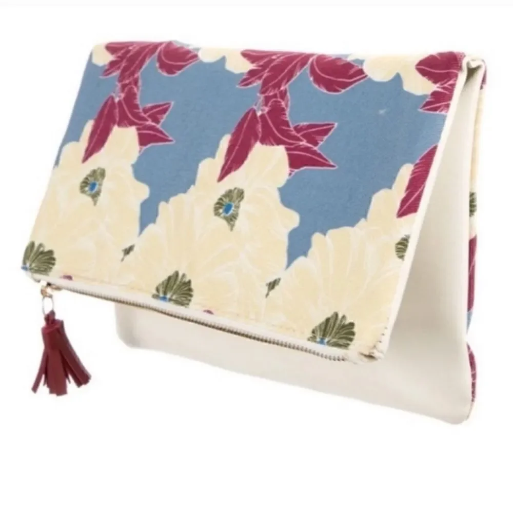 Rachel Pally Fab Fit Fun Foldable Clutch Purse Handbag Floral Multi-Color